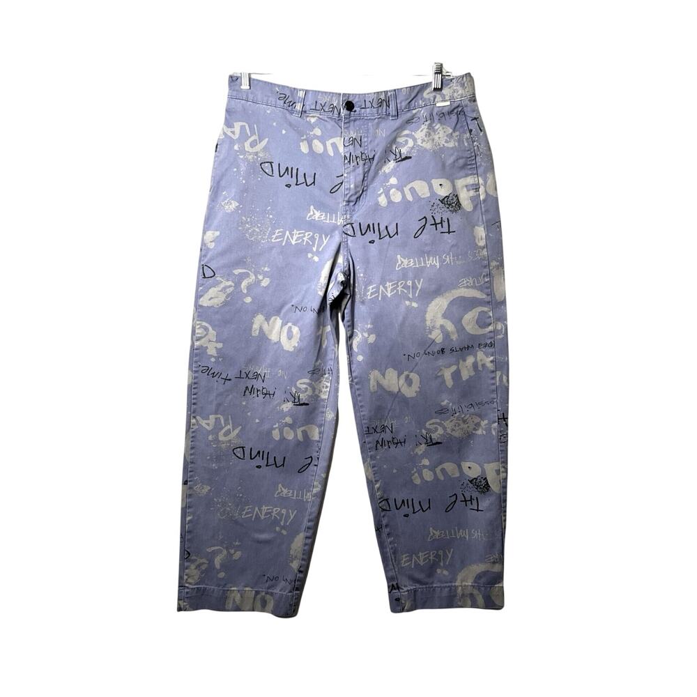 Urban Outfitters Pants Mens Size L Purple Graffiti Chino Baggy Loose Streetwear